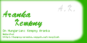 aranka kempny business card